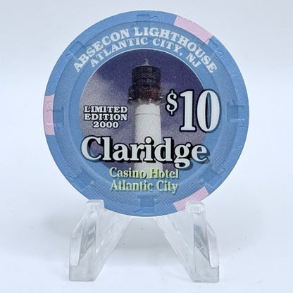 Claridge Atlantic City New Jersey 2000 'Absecon Lighthouse' LE $10 Casino Chip