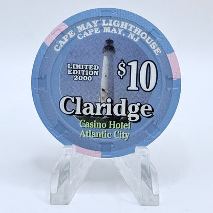 Claridge Atlantic City New Jersey 2000 'Cape May Lighthouse' LE $10 Casino Chip
