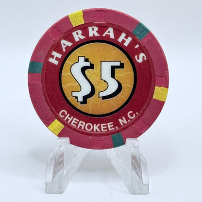 Harrah's Cherokee North Carolina $5 Casino Chip