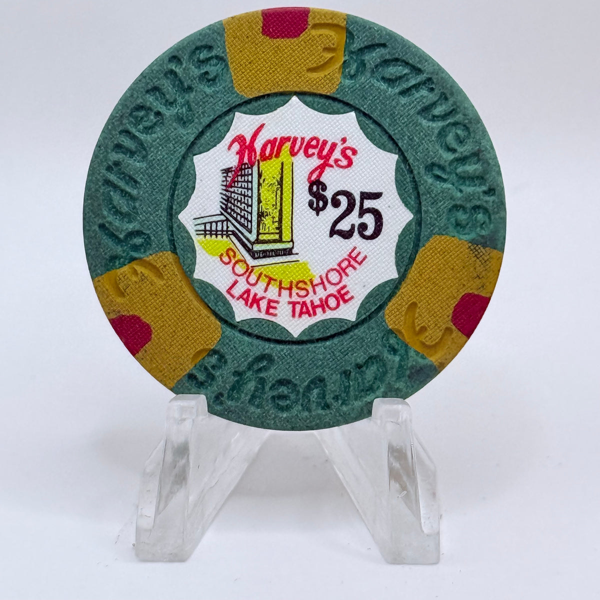 Harvey's (Wagon Wheel) Lake Tahoe Nevada 1973 $25 Casino Chip N4742