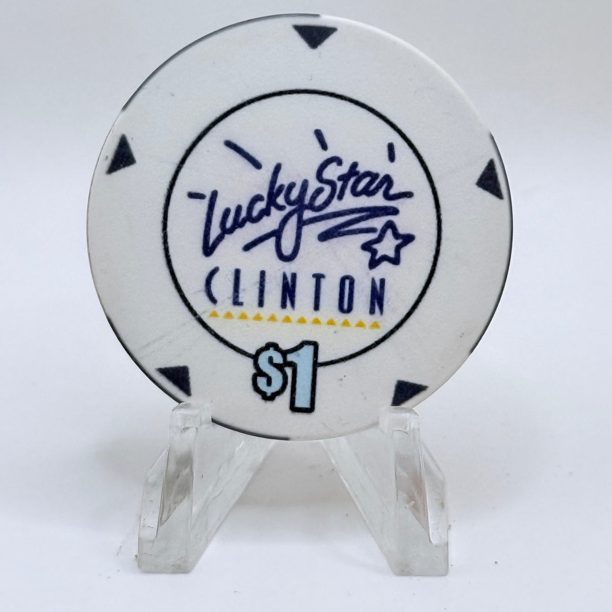 Lucky Star Clinton Oklahoma $1 Casino Chip