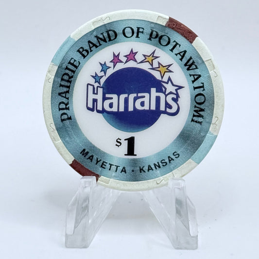 Harrah's Prairie Band Mayetta Kansas 1998 $1 Casino Chip