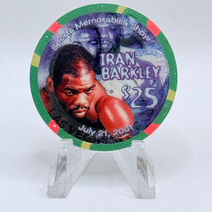 Palace Station Las Vegas Nevada 2001 'Iran Barkley' LE $25 Casino Chip V9357