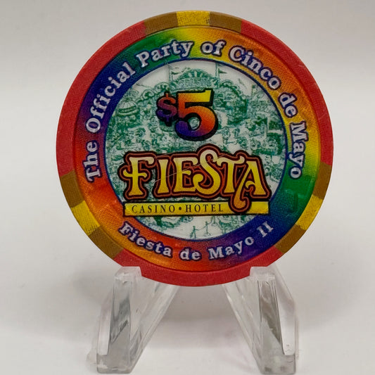 Fiesta Rancho N. Las Vegas Nevada 1996 'Cinco De Mayo' LE $5 Casino Chip N8231