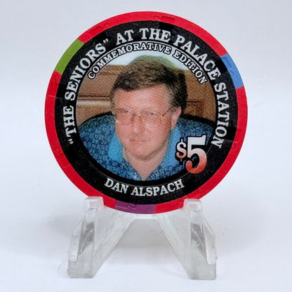 Palace Station Las Vegas Nevada 2002 'Dan Alspach' Series 100 LE $5 Casino Chip E1810