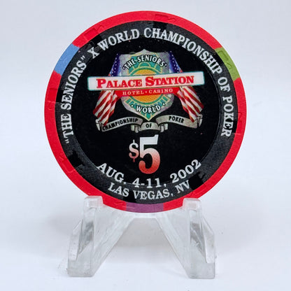 Palace Station Las Vegas Nevada 2002 'Dan Alspach' Series 100 LE $5 Casino Chip E1810