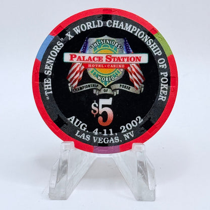 Palace Station Las Vegas Nevada 2002 'Amarillo Slim' Series 100 LE $5 Casino Chip E1811