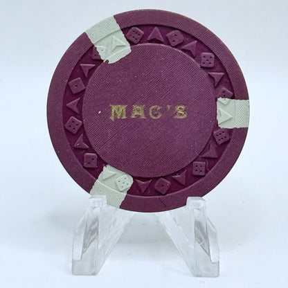 Mac's Reno Nevada 1950s $5 Casino Chip V4783