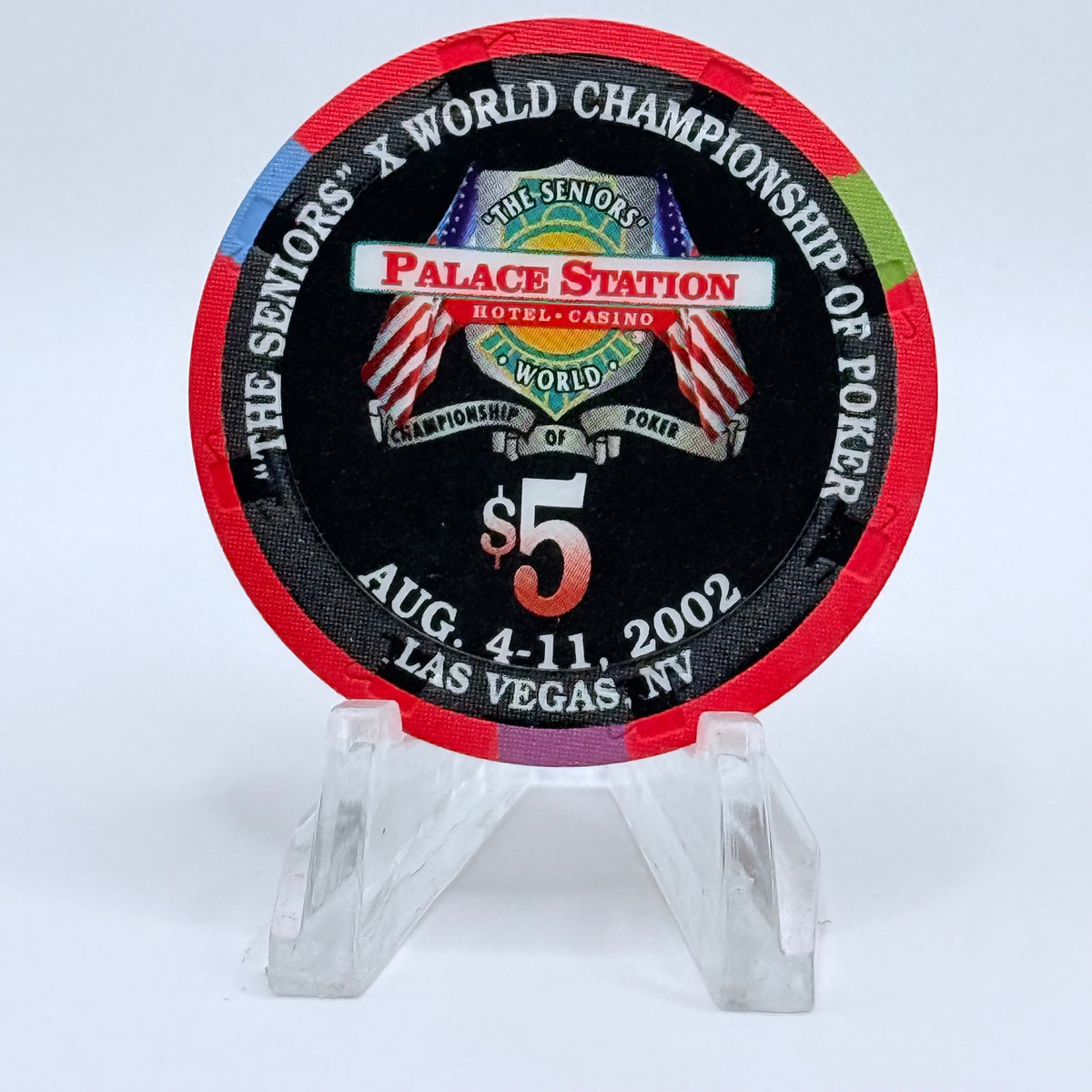 Palace Station Las Vegas Nevada 2002 'Bill Boyd' Series 100 LE $5 Casino Chip E1813