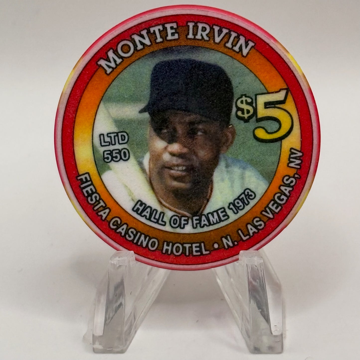 Fiesta Rancho N. Las Vegas Nevada 2000 'Monte Irvin' LE $5 Casino Chip V4901