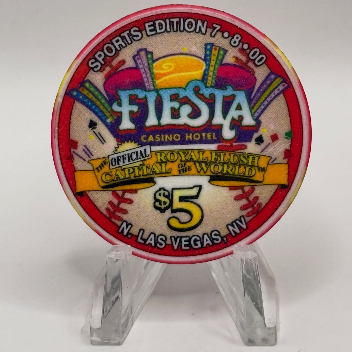 Fiesta Rancho N. Las Vegas Nevada 2000 'Monte Irvin' LE $5 Casino Chip V4901