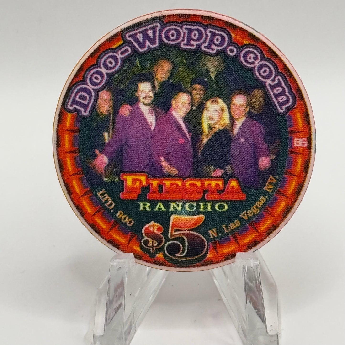 Fiesta Rancho N. Las Vegas Nevada 2003 'Doo-Wopp' LE $5 Casino Chip E0450