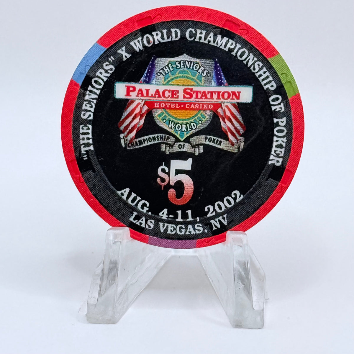 Palace Station Las Vegas Nevada 2002 ''Miami' John Cernuto' Series 100 LE $5 Casino Chip E1816