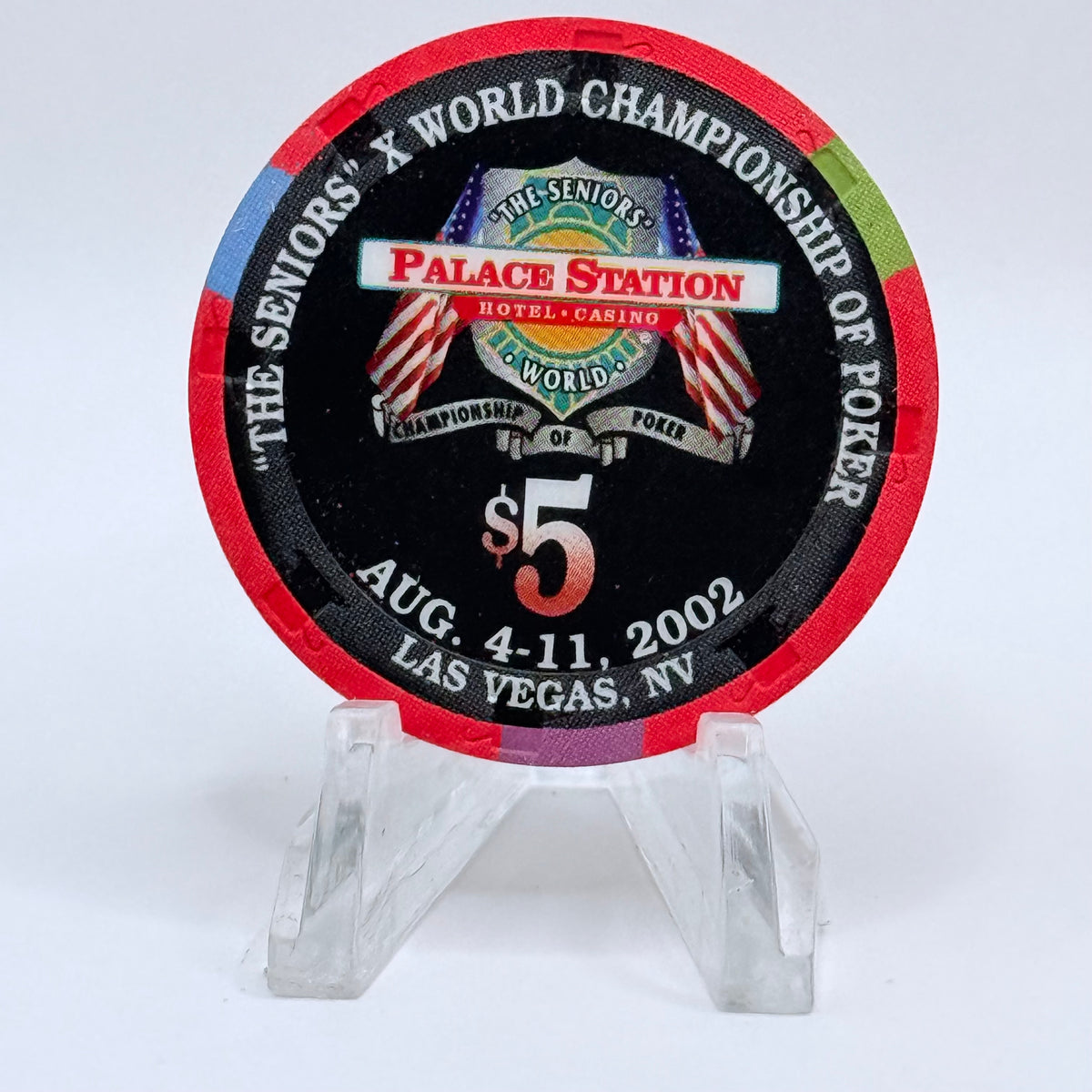Palace Station Las Vegas Nevada 2002 'Barbara Enright' Series 100 LE $5 Casino Chip E1817