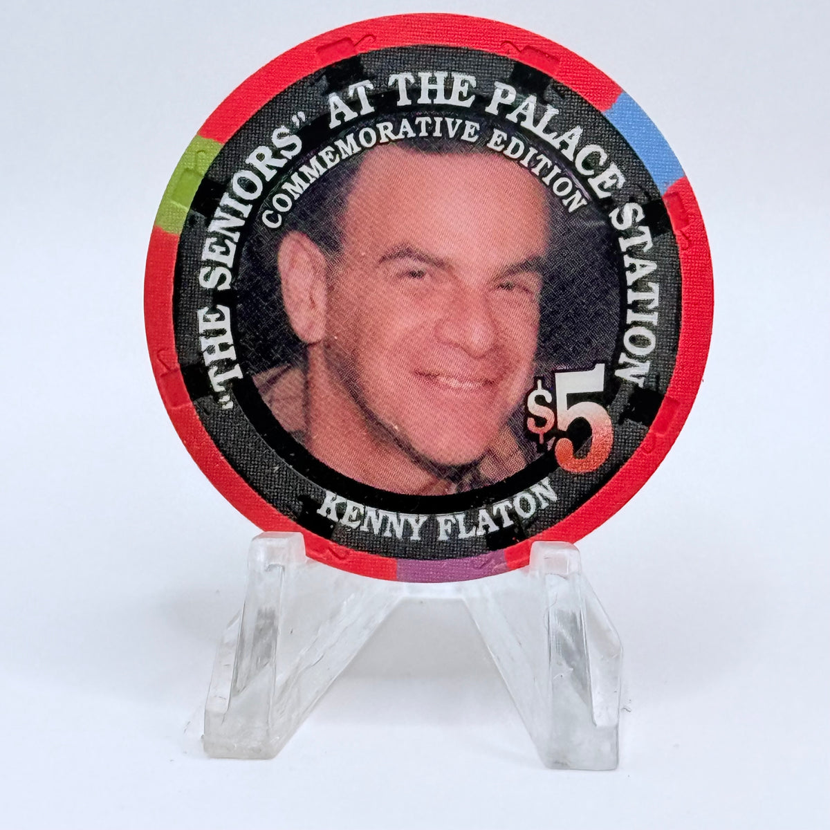 Palace Station Las Vegas Nevada 2002 'Kenny Flaton' Series 100 LE $5 Casino Chip E1818
