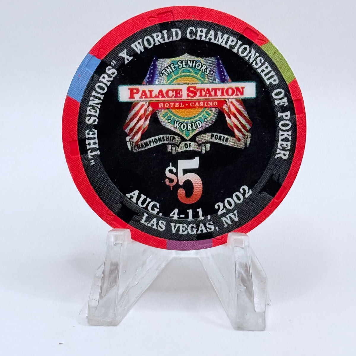 Palace Station Las Vegas Nevada 2002 'Kenny Flaton' Series 100 LE $5 Casino Chip E1818