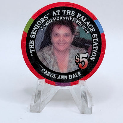 Palace Station Las Vegas Nevada 2002 'Carol Ann Hale' Series 100 LE $5 Casino Chip E1819