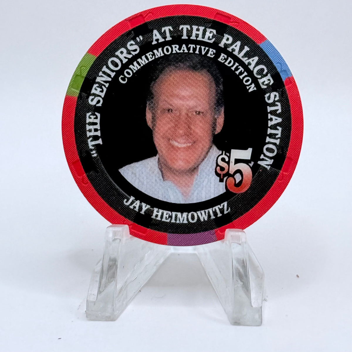 Palace Station Las Vegas Nevada 2002 'Jay Heimowitz' Series 100 LE $5 Casino Chip E1822