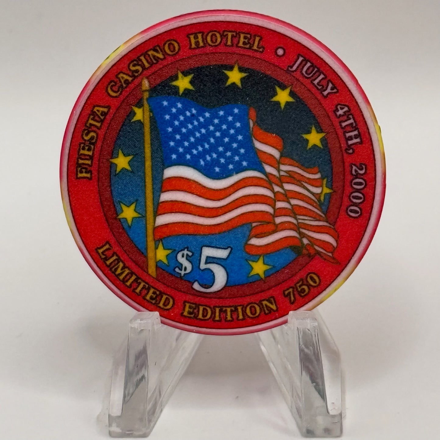 Fiesta Rancho N. Las Vegas Nevada 2000 'Independence Day' LE $5 Casino Chip V4108