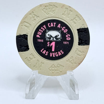 Pussycat a' Go-Go Las Vegas Nevada 1992 'Borland' Series 1 $1 Imitation Chip N5934