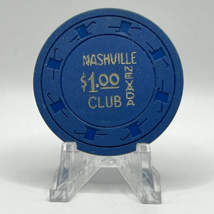 Nashville Nevada Club Las Vegas NV 1961 $1 Chip N3857