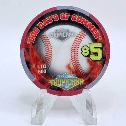 Tropicana Las Vegas Nevada 2002 'Stadium Collection Series - Dog Days of Summer Baseball' Series 15 LE $5 Casino Chip E2873
