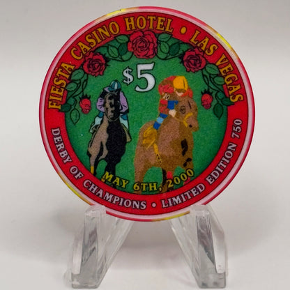 Fiesta Rancho N. Las Vegas Nevada 2000 'Derby Of Champions' LE $5 Casino Chip V4101