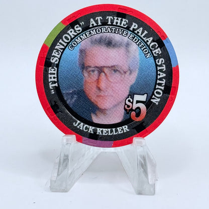 Palace Station Las Vegas Nevada 2002 'Jack Keller' Series 100 LE $5 Casino Chip E1824
