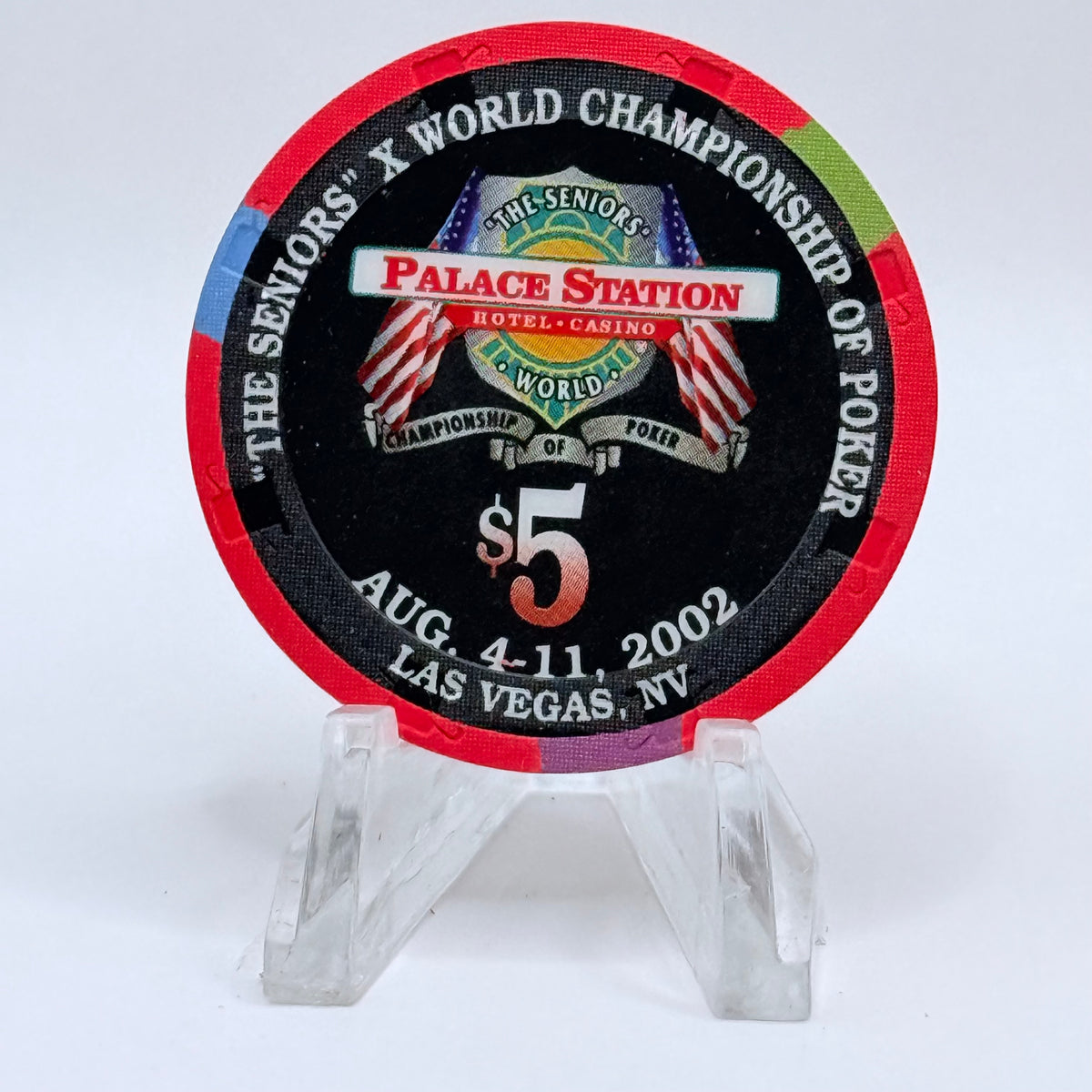 Palace Station Las Vegas Nevada 2002 'Jack Keller' Series 100 LE $5 Casino Chip E1824