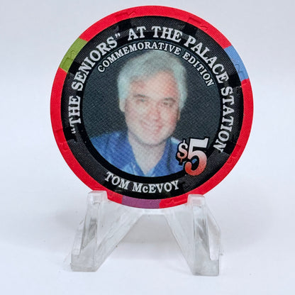 Palace Station Las Vegas Nevada 2002 'Tom Mcevoy' Series 100 LE $5 Casino Chip E1825