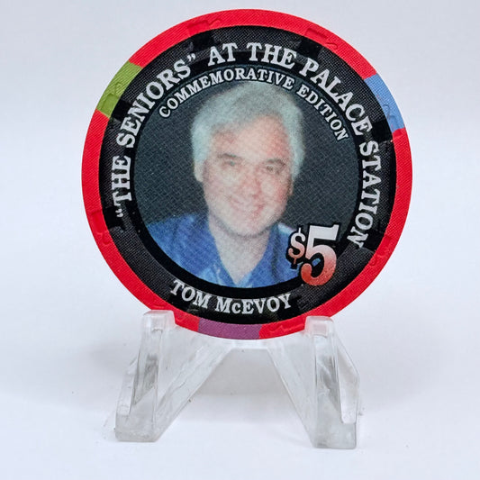 Palace Station Las Vegas Nevada 2002 'Tom Mcevoy' Series 100 LE $5 Casino Chip E1825