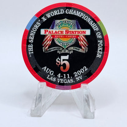 Palace Station Las Vegas Nevada 2002 'Tom Mcevoy' Series 100 LE $5 Casino Chip E1825