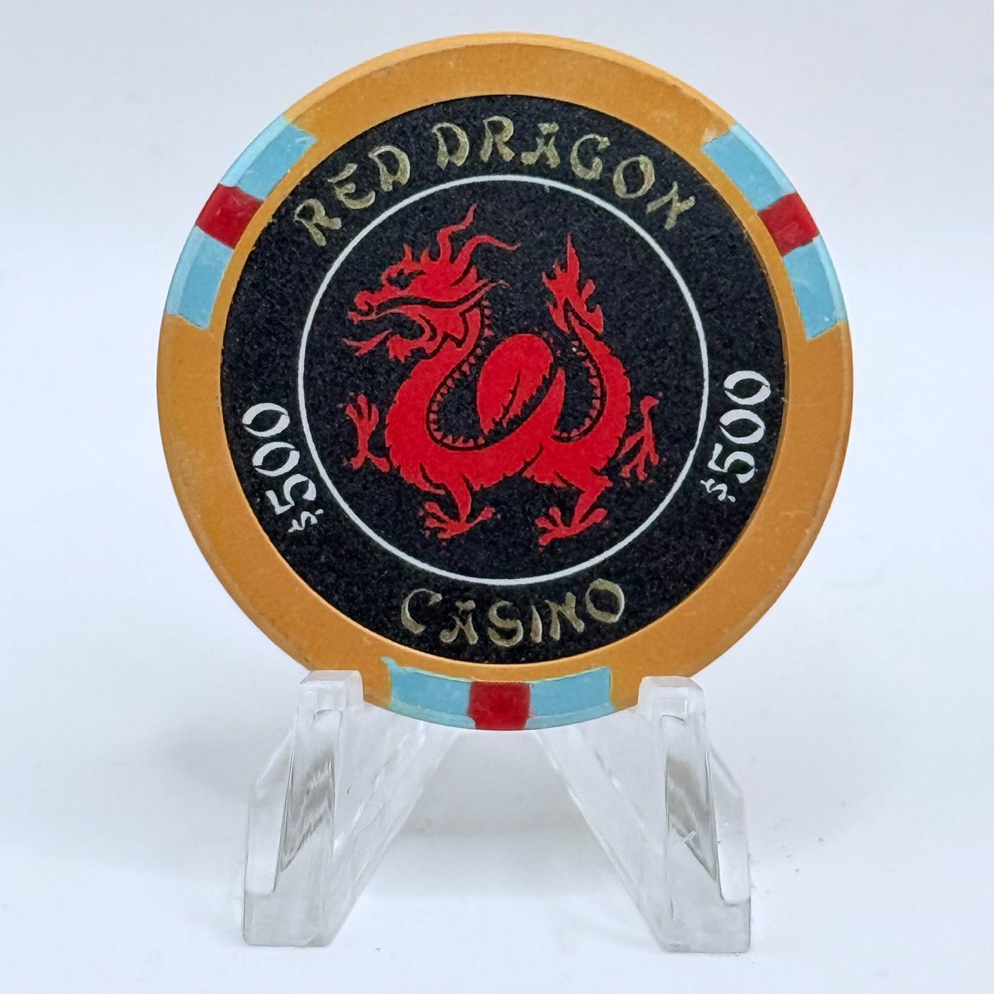 Red Dragon Casino Las Vegas Nevada 2000 $500 Movie Prop Chips