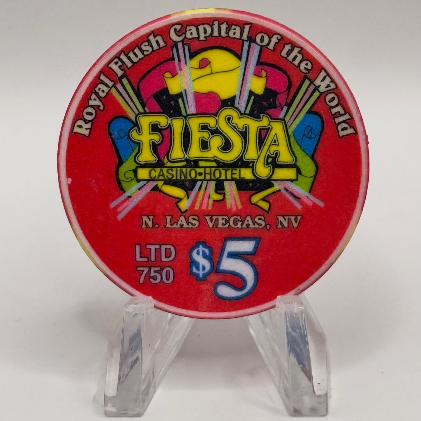 Fiesta Rancho N. Las Vegas Nevada 1999 'Independence Day' LE $5 Casino Chip V4107