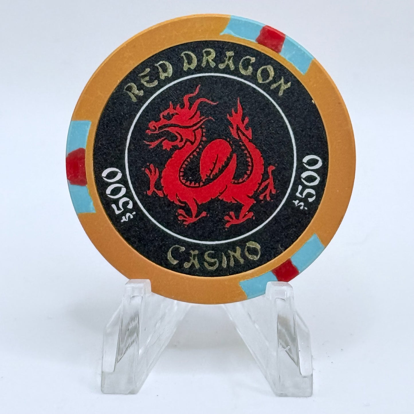 Red Dragon Casino Las Vegas Nevada 2000 $500 Movie Prop Chips
