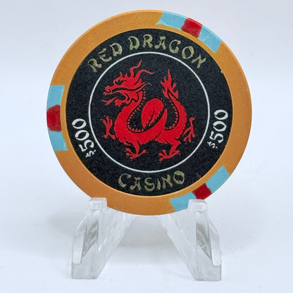 Red Dragon Casino Las Vegas Nevada 2000 $500 Movie Prop Chips