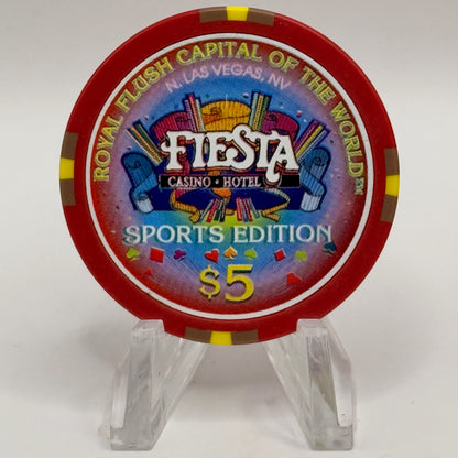 Fiesta Rancho N. Las Vegas Nevada 1997 'John Buck' O Neil' Series 4 LE $5 Casino Chip N9637
