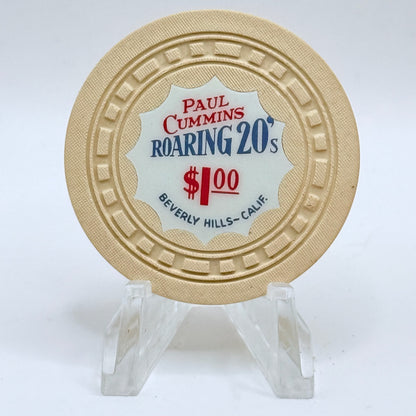 Paul Cummins Roaring 20's Beverly Hills California $1 Casino Chip