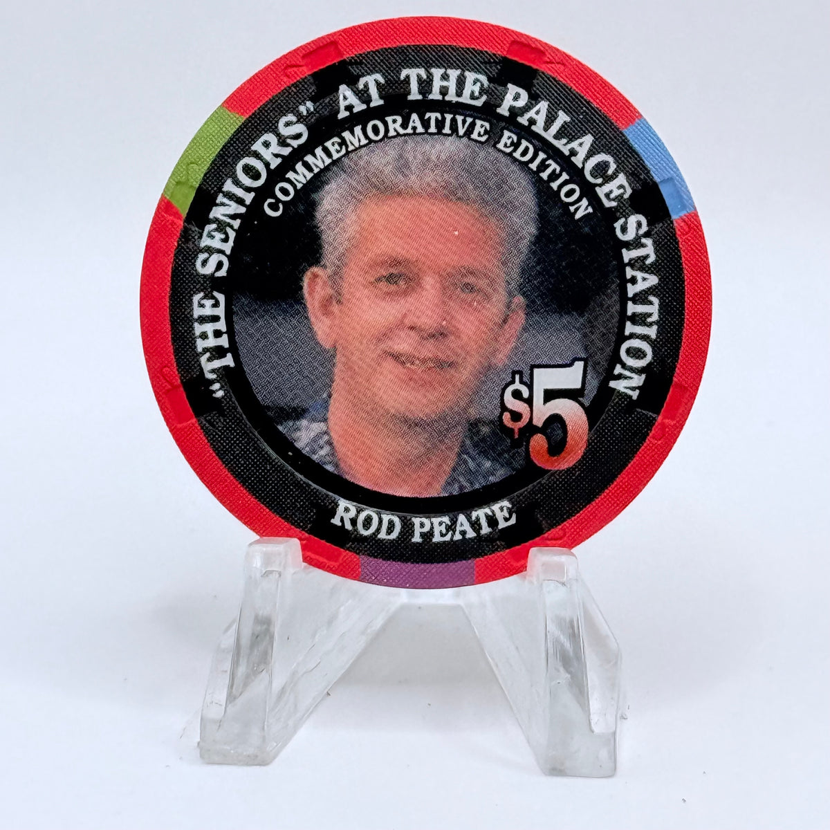 Palace Station Las Vegas Nevada 2002 'Rod Peate' Series 100 LE $5 Casino Chip E1829