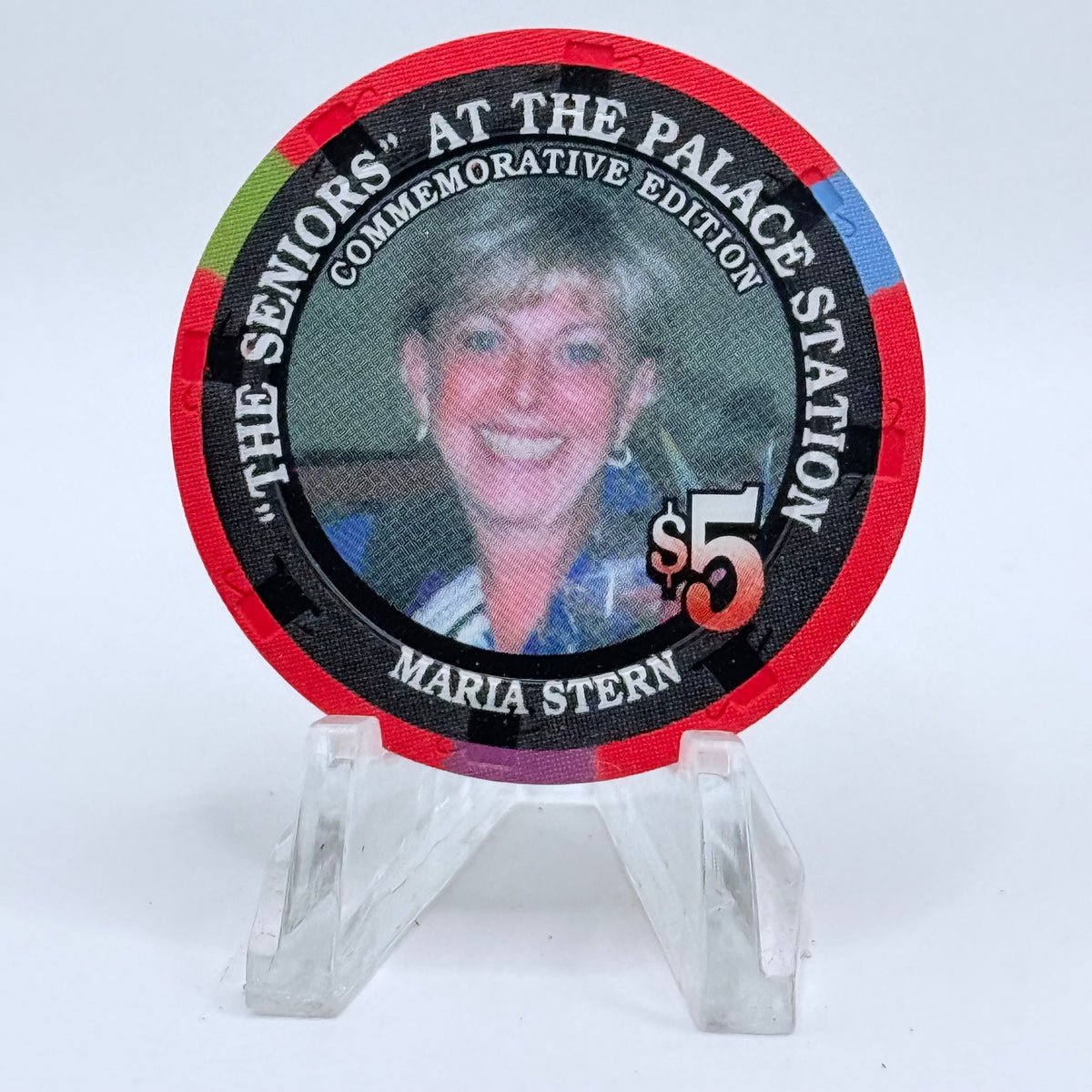 Palace Station Las Vegas Nevada 2002 'Maria Stern' Series 100 LE $5 Casino Chip E1830