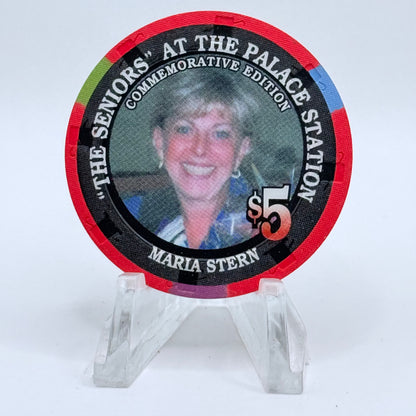 Palace Station Las Vegas Nevada 2002 'Maria Stern' Series 100 LE $5 Casino Chip E1830