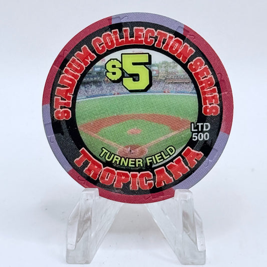 Tropicana Las Vegas Nevada 2002 'Stadium Collection Series - Dog Days of Summer Baseball' Series 15 LE $5 Casino Chip E2880