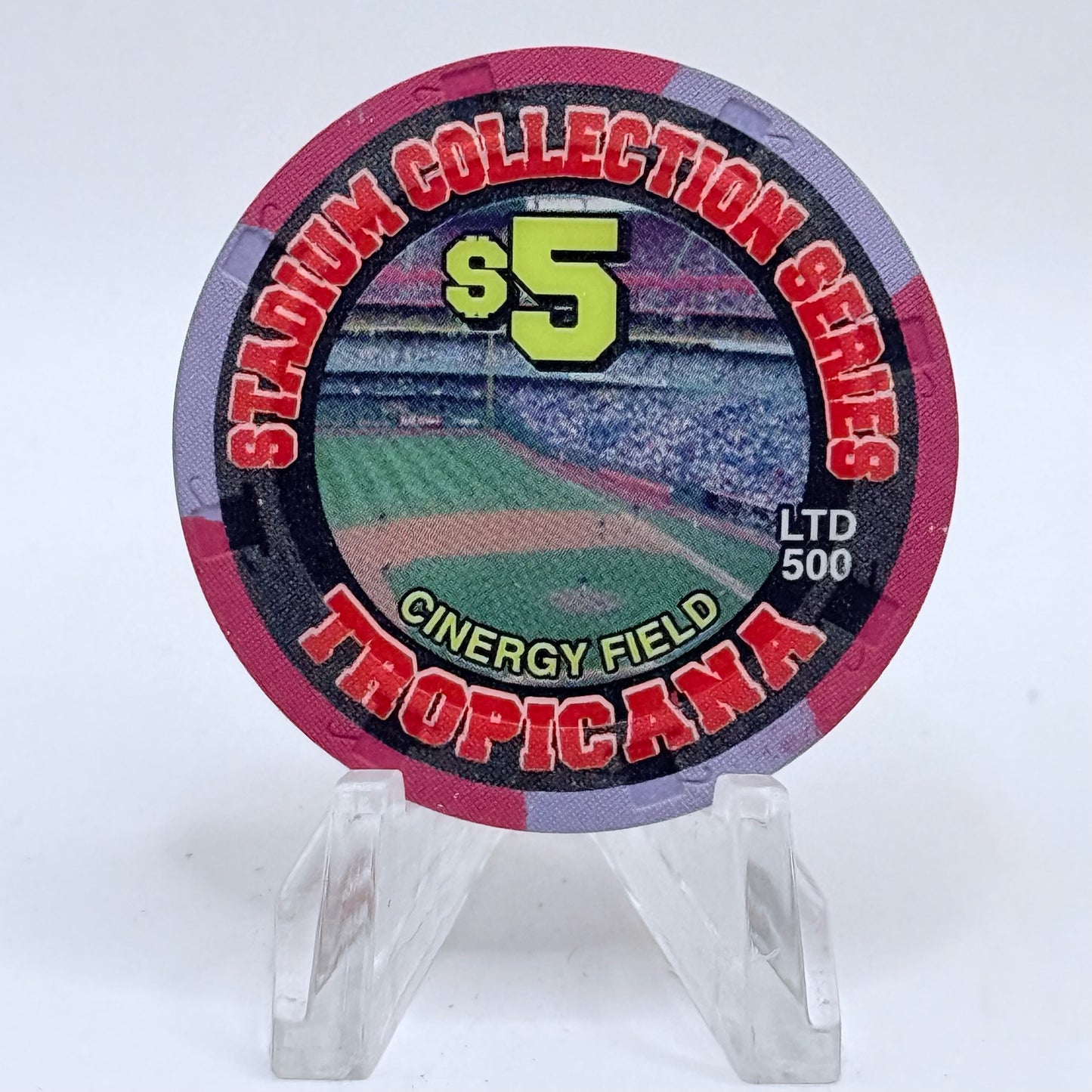 Tropicana Las Vegas Nevada 2003 'Stadium Collection Series - Dog Days of Summer Baseball' Series 15 LE $5 Casino Chip E2885