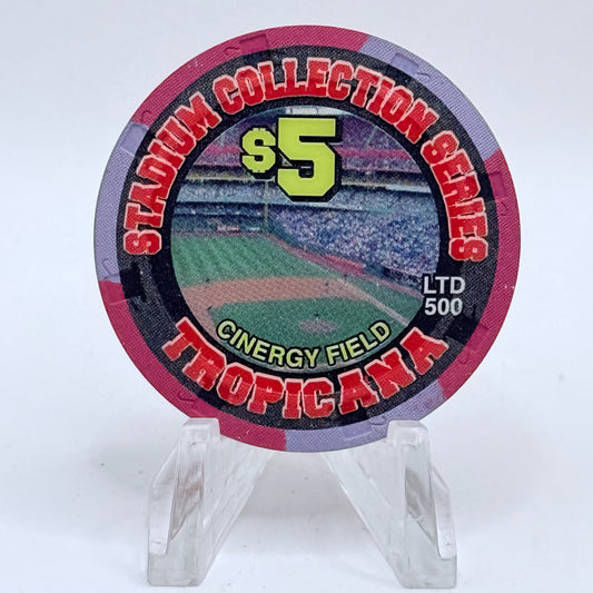 Tropicana Las Vegas Nevada 2003 'Stadium Collection Series - Dog Days of Summer Baseball' Series 15 LE $5 Casino Chip E2885