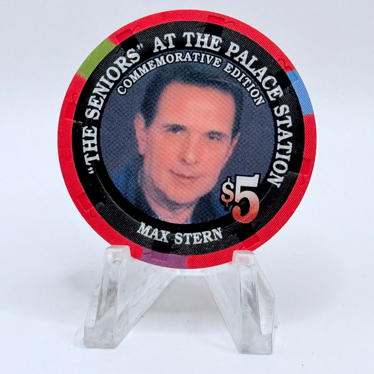 Palace Station Las Vegas Nevada 2002 'Max Stern' Series 100 LE $5 Casino Chip E1831