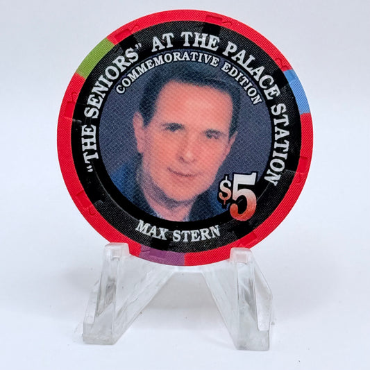 Palace Station Las Vegas Nevada 2002 'Max Stern' Series 100 LE $5 Casino Chip E1831