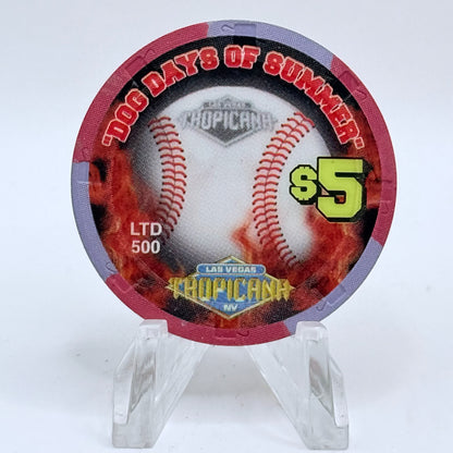 Tropicana Las Vegas Nevada 2003 'Stadium Collection Series - Dog Days of Summer Baseball' Series 15 LE $5 Casino Chip E2885