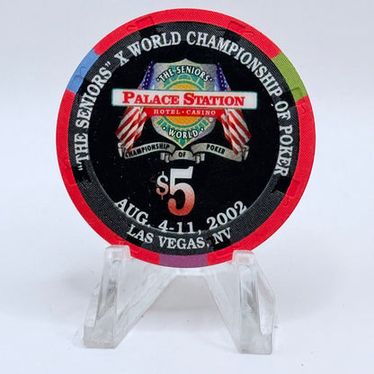 Palace Station Las Vegas Nevada 2002 'Max Stern' Series 100 LE $5 Casino Chip E1831