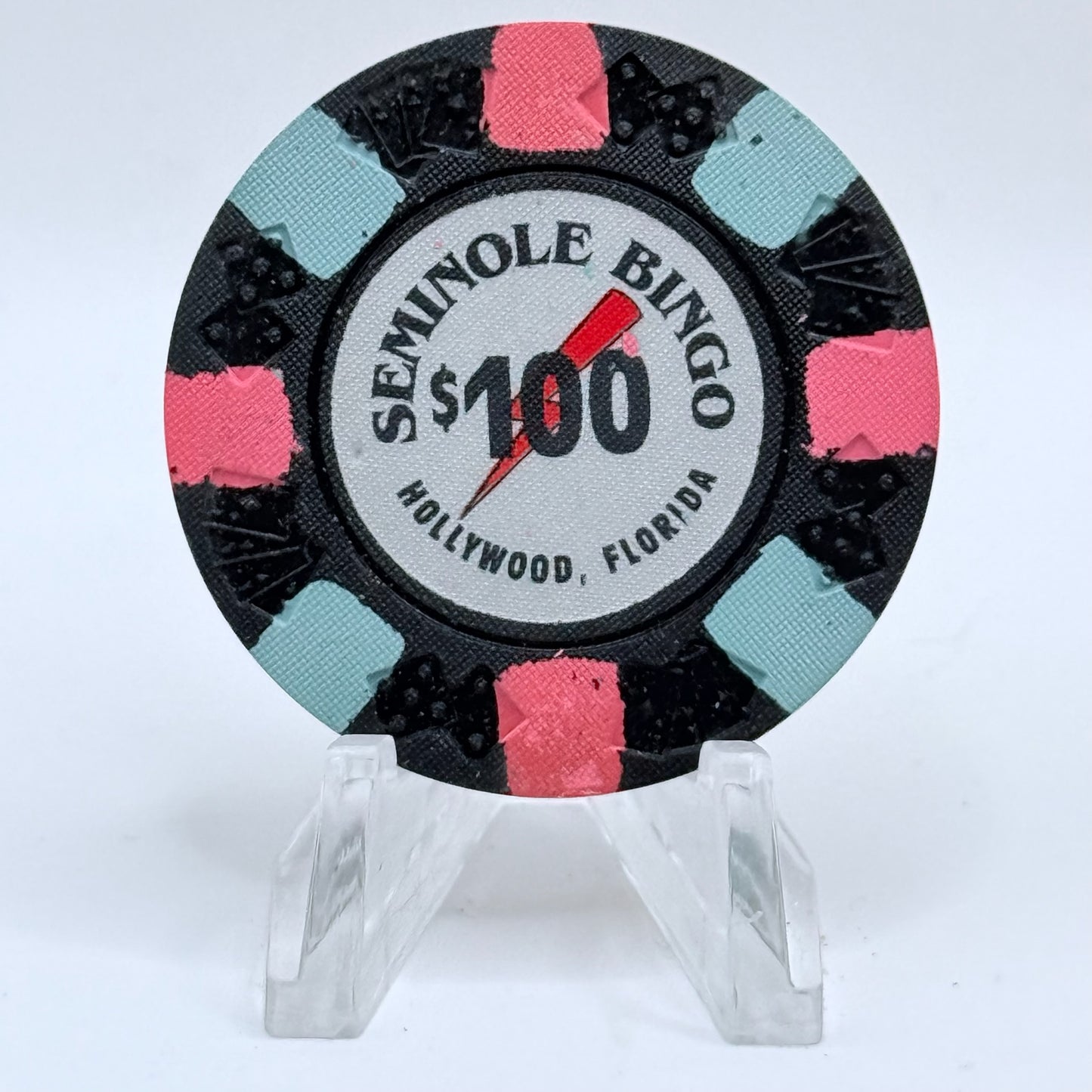 Seminole Indian Bingo Hollywood Florida $100 Casino Chip
