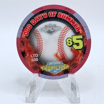 Tropicana Las Vegas Nevada 2003 'Stadium Collection Series - Dog Days of Summer Baseball' Series 15 LE $5 Casino Chip E2886